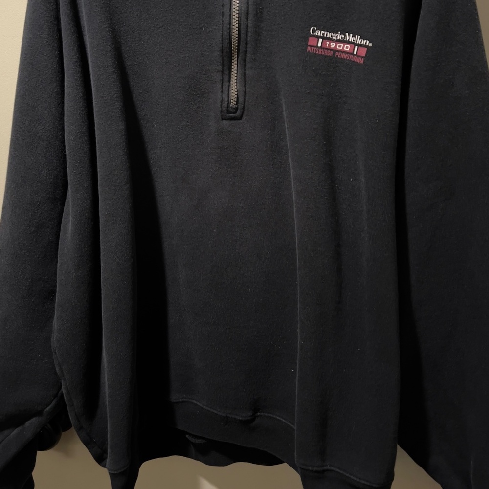 CARNEGIE MELLON MENS PULLOVER 1/4 ZIP BLACK 2XL - Picture 2 of 4